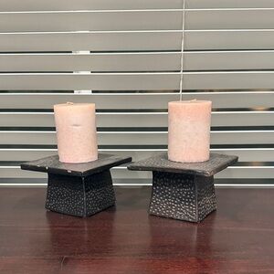 Elegant Black Candle Holders